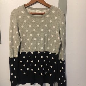 🐦Grey and Blue Polka Dot Sweater🐦